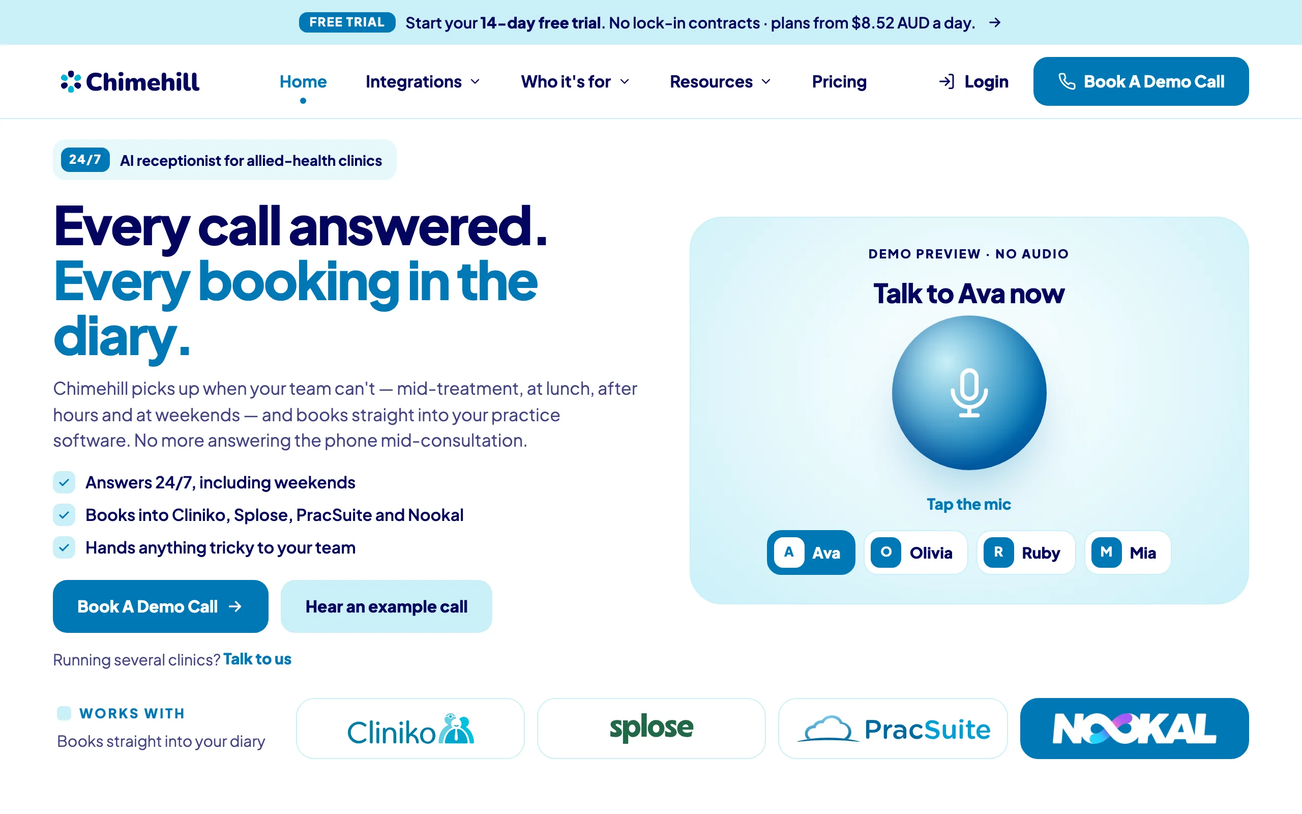 AI Receptionist with Chimehill