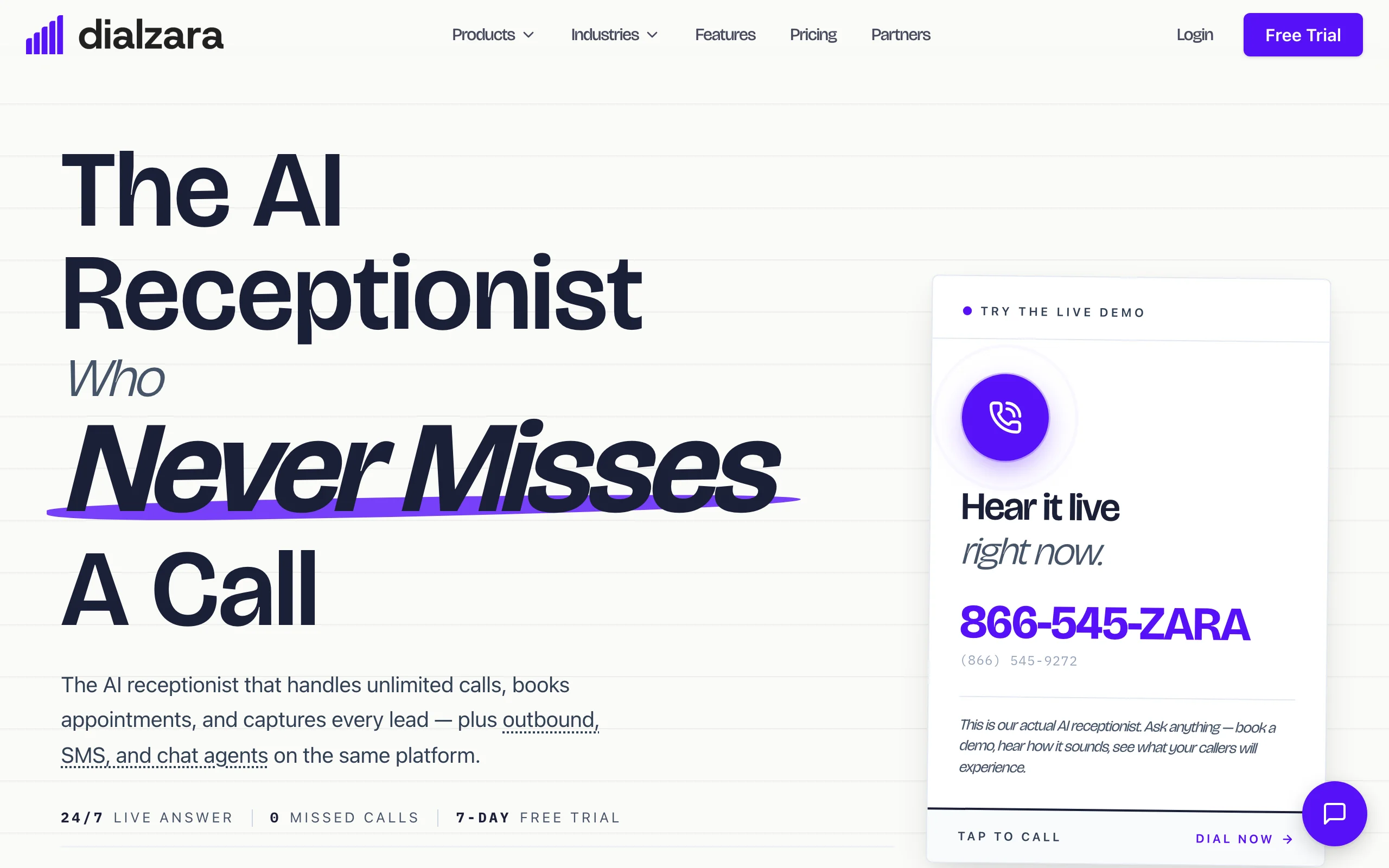 AI Receptionist with Dialzara