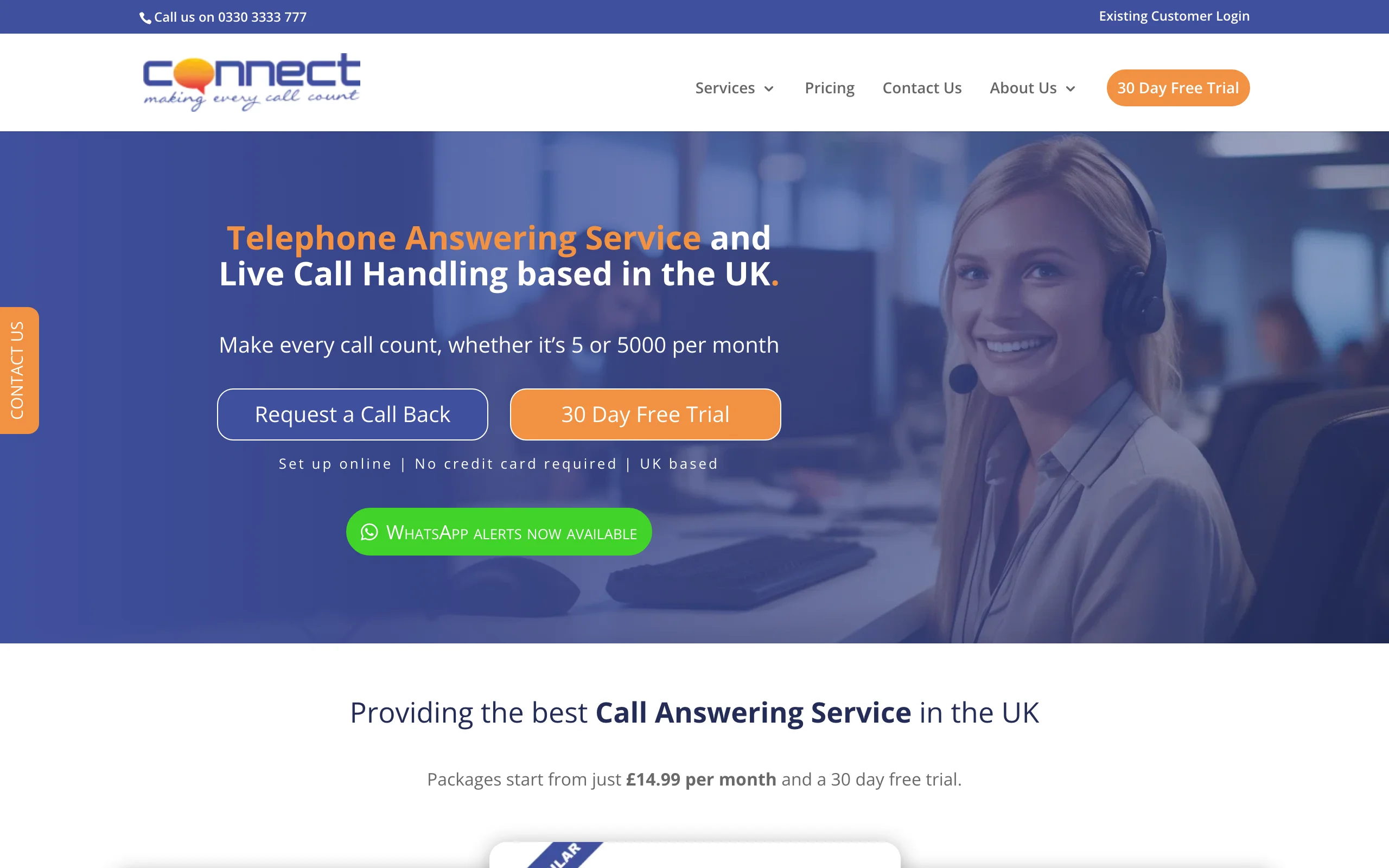 Telephone Answering Service with Connect Communications