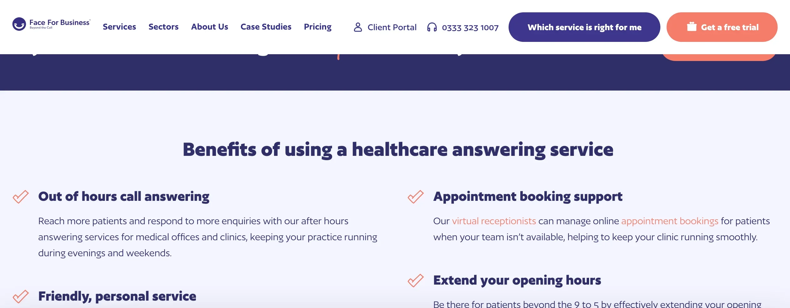 Telephone Answering Service with Face for Business