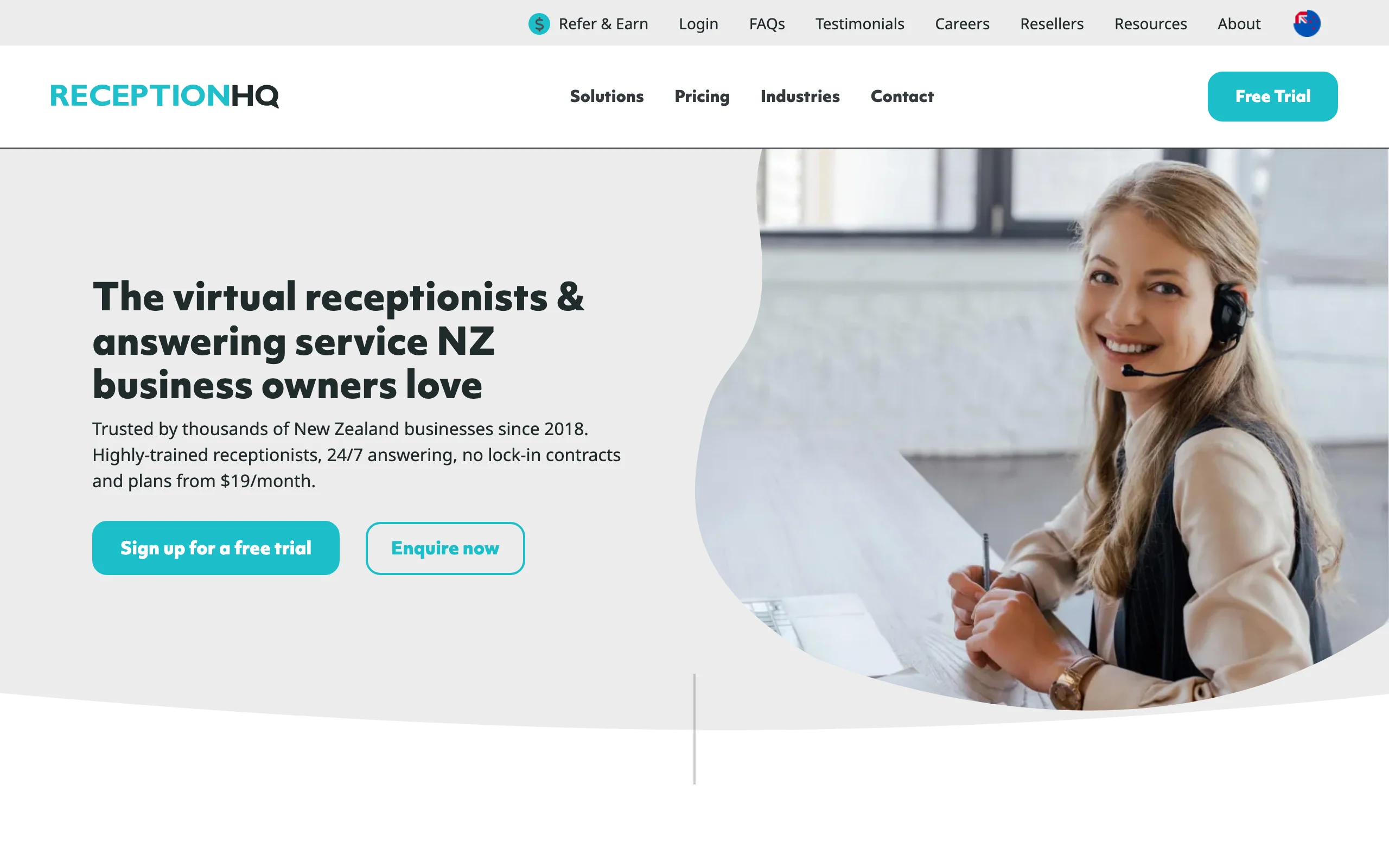 Virtual Receptionist with ReceptionHQ